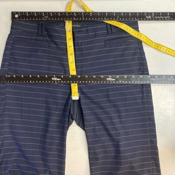 BANANA REPUBLIC Women’s Logan Crop Pants Sz 6 Pin Stripe Blue & White Ins 24.5” - Picture 10 of 12